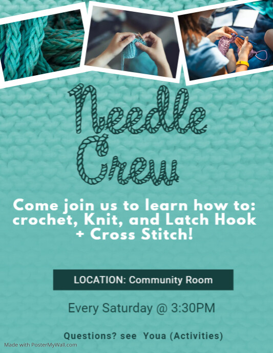 Copy of Knitting lessons flyer template | PosterMyWall