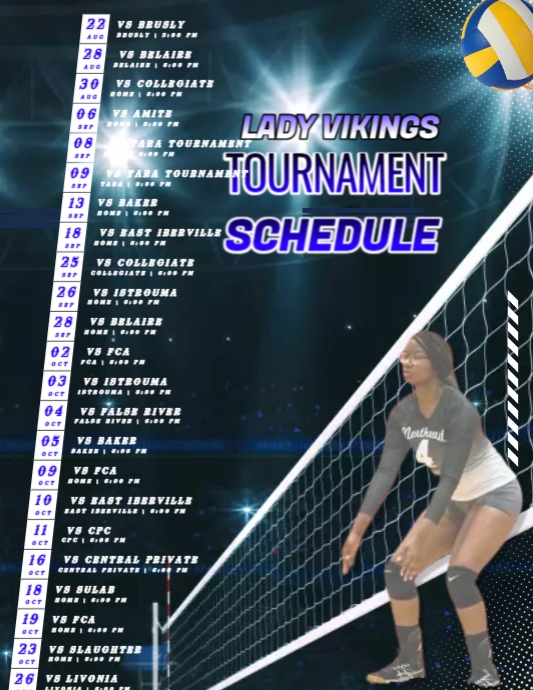 Volleyball Tournament Schedule Template PosterMyWall