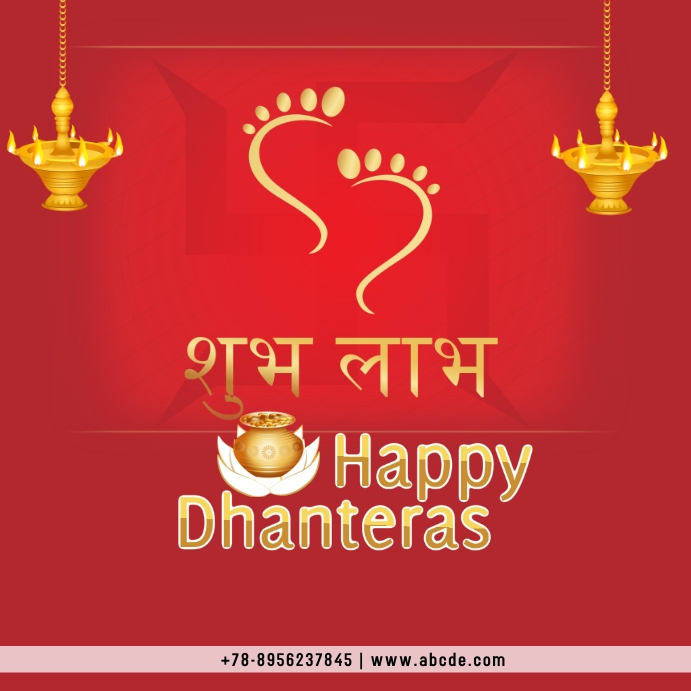 dhanteras puja Instagram Post template