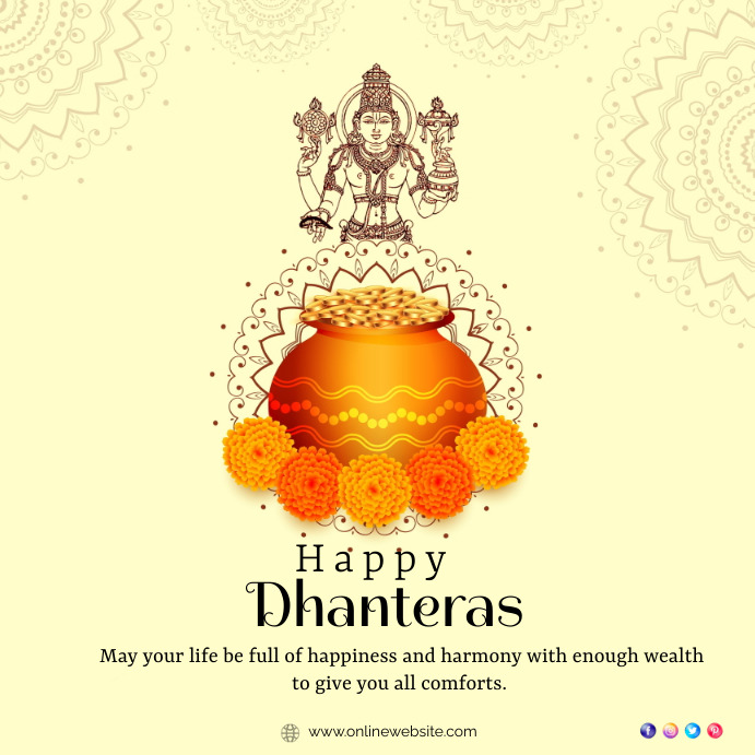 Dhanteras Post Instagram template