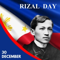Dia 30 de Dezembro Rizal Instagram Post template