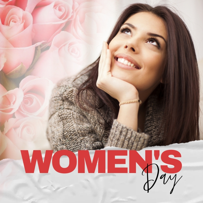 Dia das Mulheres para editar Post Instagram template
