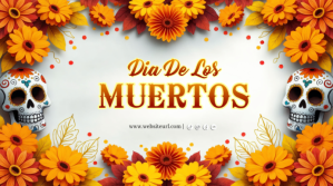 สีขาว Dia de los Muertos Presentazione Template