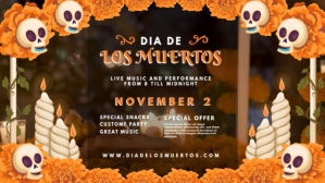 สีน้ำตาล Dia de los Muertos Celebration Display digitale Template