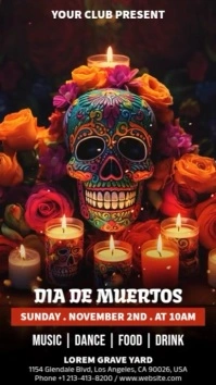 dia de los muertos Instagram Story template