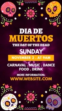 dia de los muertos Instagram Story template