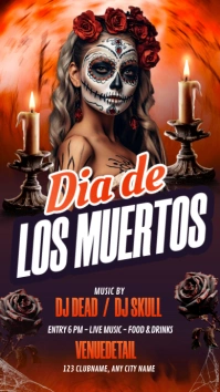 dia de los muertos Instagram Story template