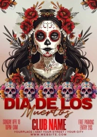 dia de los muertos A3 template