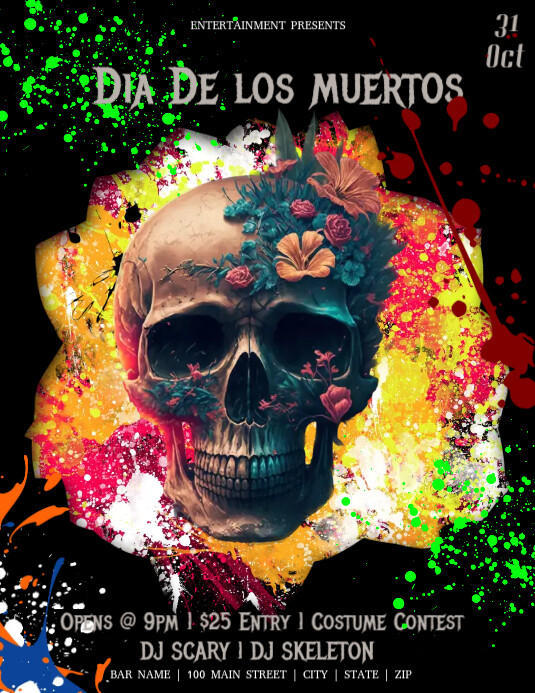 Dia De Los Muertos Template PosterMyWall