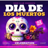 dia de los muertos Instagram Post template