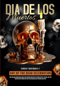 Dia de los muertos A5 template