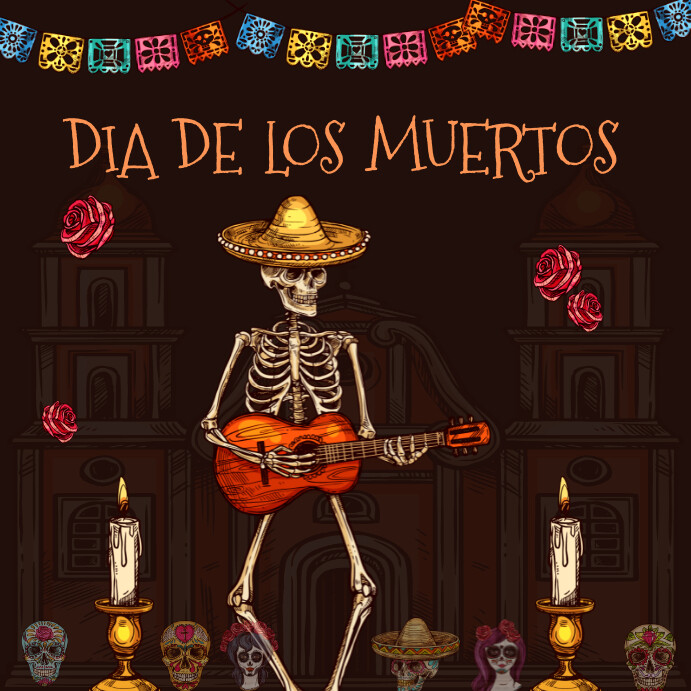dia de los muertos Template PosterMyWall dia de los muertos Template PosterMyWall