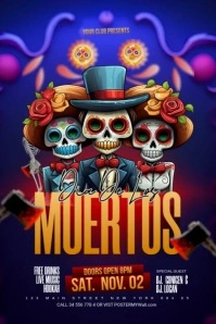 Dia de los Muertos Poster template