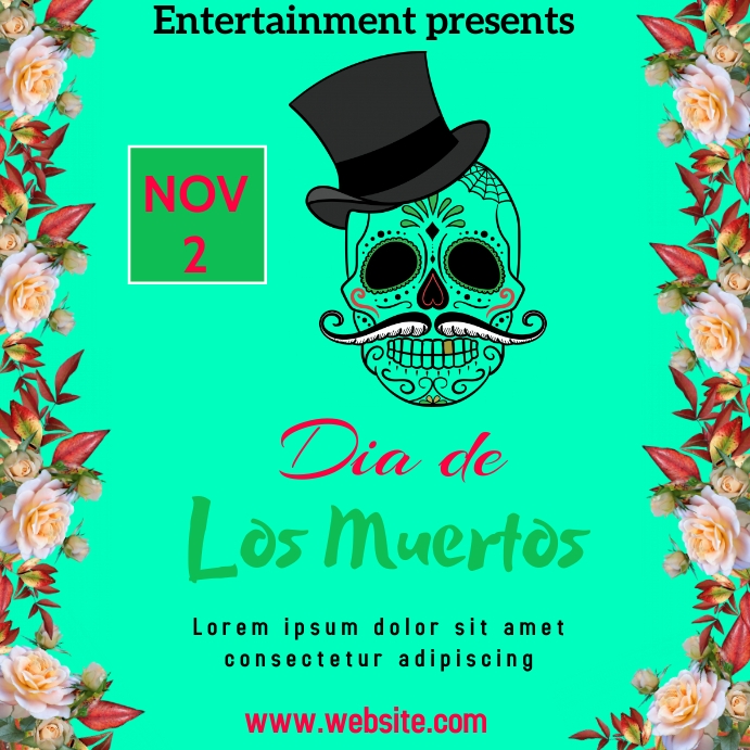 Plantilla de Dia de los muertos PosterMyWall