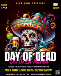 Dia de Los muertos Instagram Portrait template