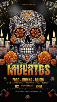 Dia de los Muertos Pantalla Digital (9:16) template