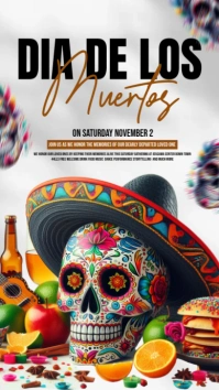 Dia de los muertos Instagram-verhaal template