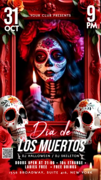 Dia De Los Muertos Display digitale (9:16) template
