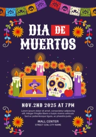 dia de los muertos A4 template