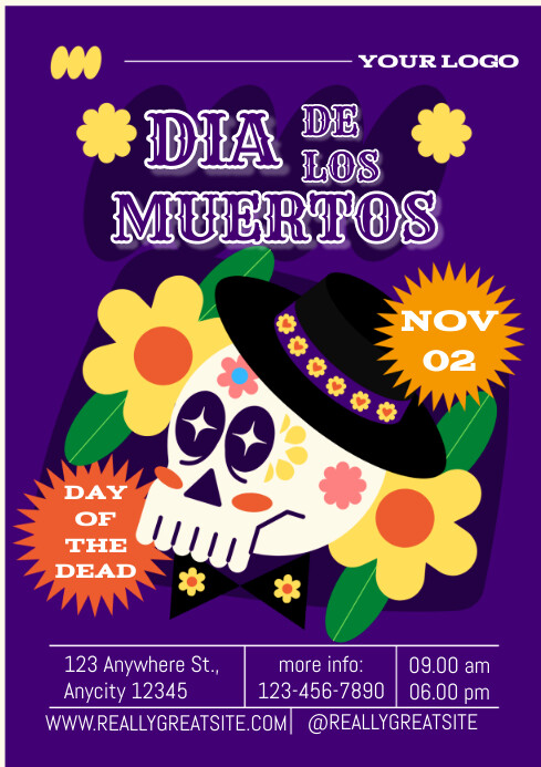 Dia De Los Muertos Template PosterMyWall