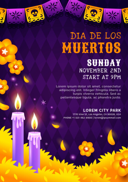 Dia De Los Muertos A4 template