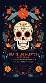 dia de los muertos event Instagram Story template