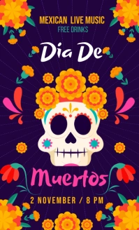 Dia De Los Muertos Event Poster Template Legal AS