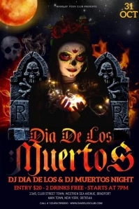 Dia De Los Muertos Flyer Poster template