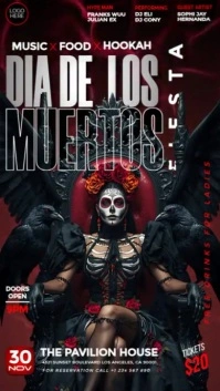 Day Of The Dead Event Digital Display (9:16) template