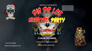 dia de los muertos party flyre template