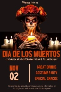 Dia de los muertos poster template