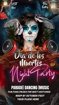 dia de los muertos poster Indaba yaku-Instagram template