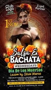 Dia De Los Muertos Salsa Bachata Template Instagram Story