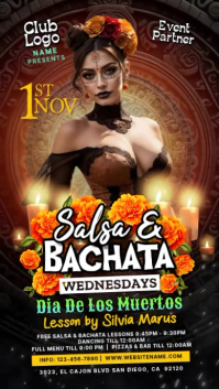 Black Salsa and Bachata Event Indaba yaku-Instagram Template