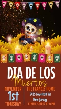 dia de los muertos video instagram story template