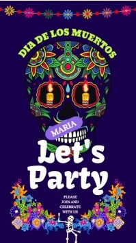 Dia De Los Muertos Video Template Pantalla Digital (9:16)