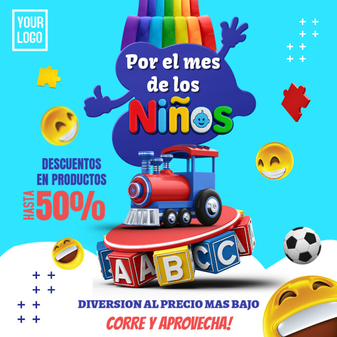 dia del niño descuentos Instagram 帖子 template