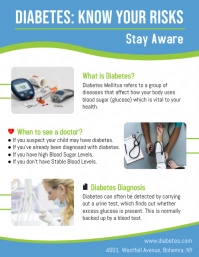 Diabetes Risk Leaflet Template Flyer (US Letter)