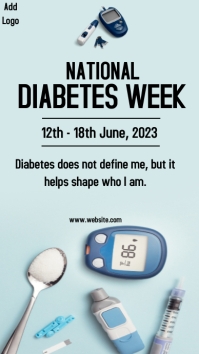 diabetes week,diabetes day,diabetes week post Instagram Story template