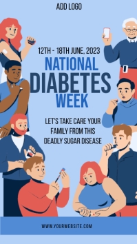 diabetes week,diabetes day,diabetes week post Instagram Story template