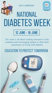 diabetes week,diabetes day,diabetes week post Template | PosterMyWall