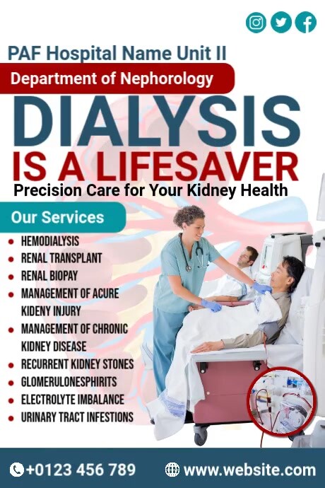 Dialysis Ads Poster template