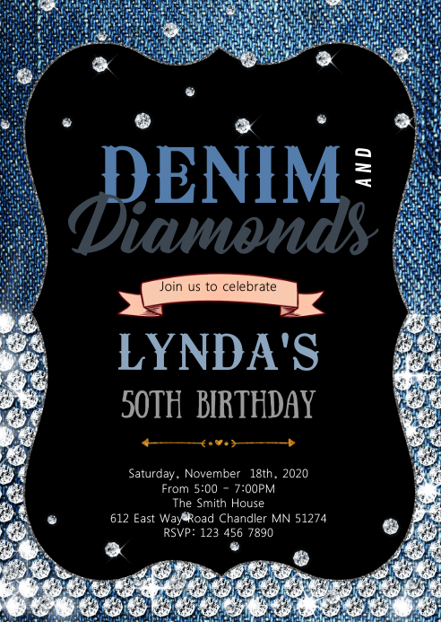 Diamond Geometric Wedding Invitation Template Vector Free