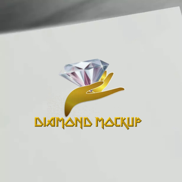Diamond business logo,diamond logo mockup template