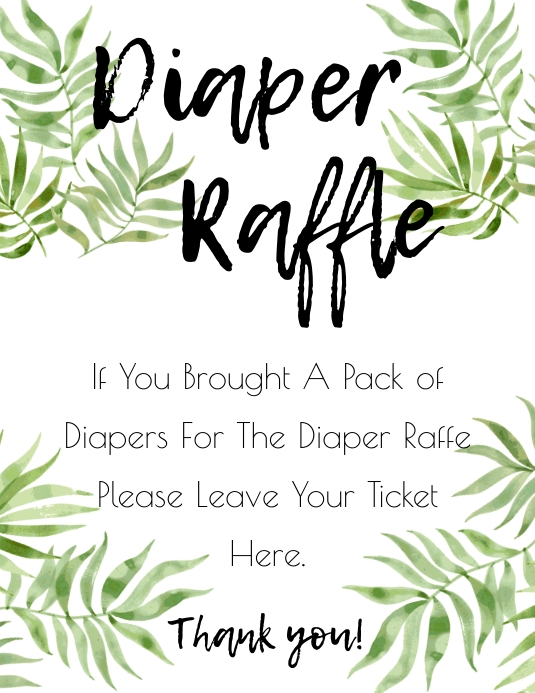 Diaper Raffle Draw Sign Copy of Diaper Raffle Sign | PosterMyWall