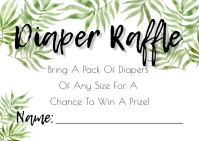 Diaper Raffle Ticket Postcard template