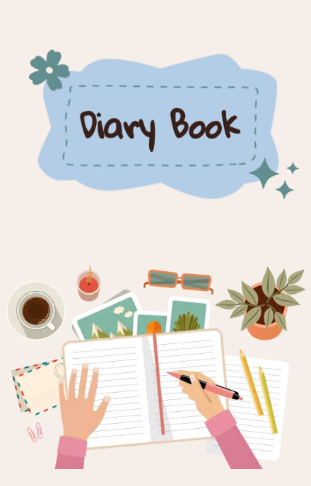 diary book cover template | PosterMyWall
