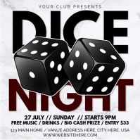 Dice Night Contest Invitatiion Instagram Post template
