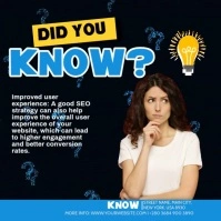 Did You Know Blue Instagram template