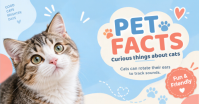 White Cat Facts Obraz udostępniany na Facebooku Template
